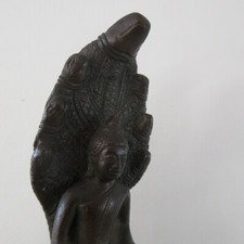 BRONZE : bouddha et cobra à 7