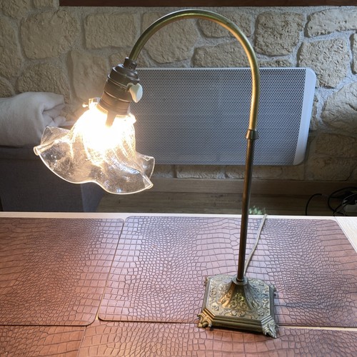 Belle lampe deco laiton - en, col