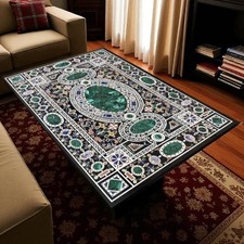 Table En Marbre Incrustée 72"