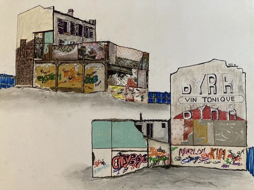 Peinture graffiti byrr vin - peinture,