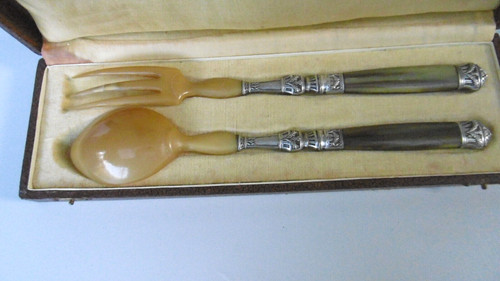 Coffret service salade corne - coffret,