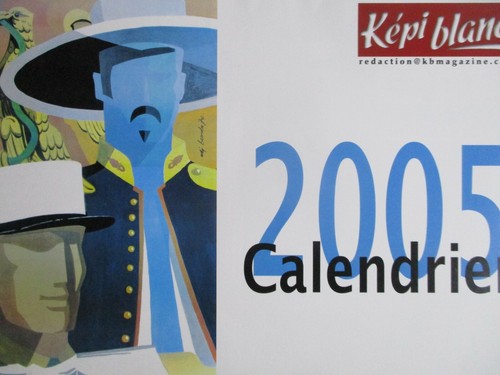 Calendrier képi blanc - calendrier, "képi