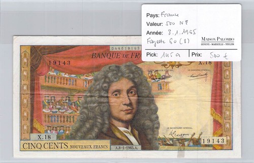 Billet france 500 - -,