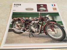 Carte moto collection Atlas motorbike Radior 500 ASCC 1929 France