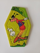 puzzle publicitaire vintage fromage Six de Savoie 12 cm / 8 Dingo joue au golf