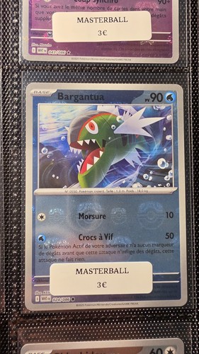 Carte pokemon bargantua - carte,