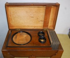 TRÈS BON ÉTAT.fin 19eme..GROSSE VISIONNEUSE DE LUXE. BOIS .POUR CARTES RELIEF