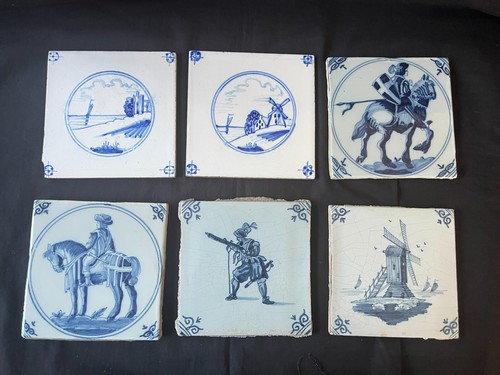 Lot antique dutch delft - lot, 6