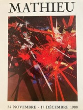 Affiche Peinture Abstraction Lyrique Georges Mathieu Galerie Protée Art Abstrait