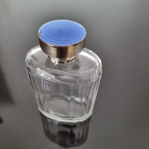 Flacon parfum email bleu - email,