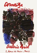 GUILLAUME CORNEILLE GALERIE ARIEL 1961 affiche en lithographie