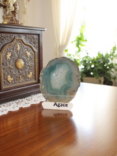 Tranche agate naturelle - tranche, d'agate