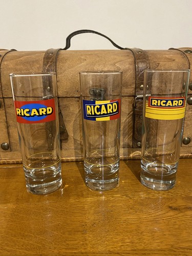 Lot verres tubes ricard - de, 3