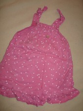 Combishort d'été à bretelles rose à pois Zara fille 3-4 ans BE