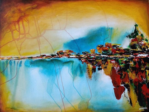 Peinture abstraite acrylique - abstraite,,