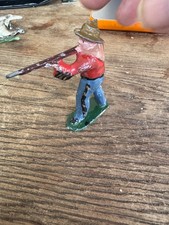 FIGURINE COWBOY CARABINE  HR HENRY ROGER PLOMB CREUX 1930