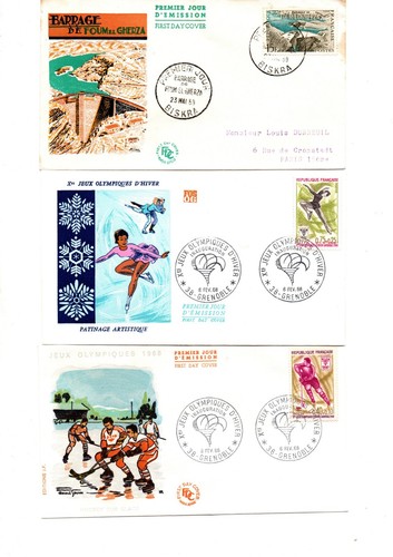 Lot enveloppes 1er - 3, jour