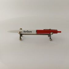 Stylo à bille publicitaire vintage BIC Marlboro plastique rouge métal chromé ...