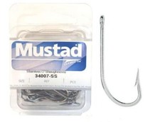 Hameçons Pêche Mustad 34007 Ss Ou Shaughnessy Acier Inox Œillet Raglou Tige Eau