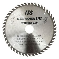 Lame De Scie Circulaire TCT 48T 190Mm X 30Mm Pour Bois Et PVC