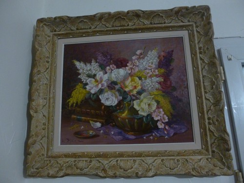 Superbe nature morte - nature, huile