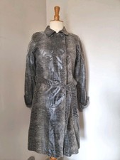 VINTAGE TRENCH IMPRIMÉ STYLE SERPENT YESSICA C&A TISSU SKAI OU ENDUIT 