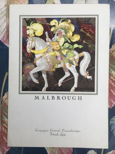 Menu 1961 french line - -,