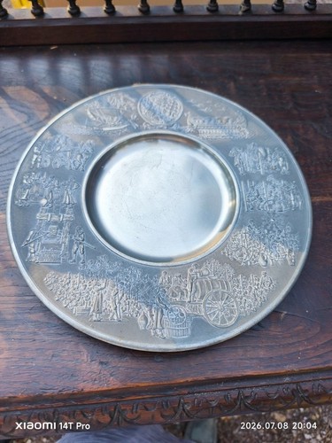 Assiette etain fabriquee - assiette,