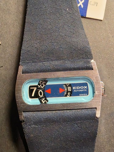 Vintage montre guichet edox - vintage,