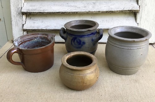 Lot pot graisse ancien - pot, à