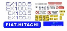 Fiat-Hitachi Ex 100.5 - M Stickers Adhésif, Kit Complet Année 1995