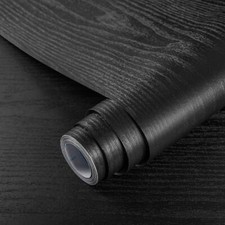 Papier Adhesif pour Meuble Bois Noir 60×600cm Rouleau Vinyle Adhesif Meuble E...
