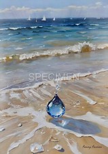 Tableau /la goutte et l'océan  (A3) sur toile ou papier photo (à encadrer)