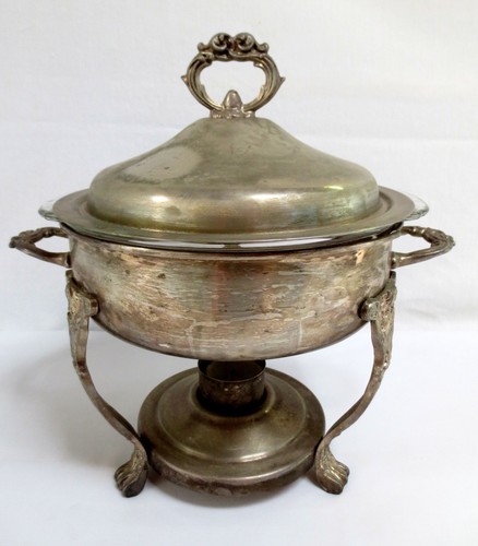 Legged vintage silverplate - 3,