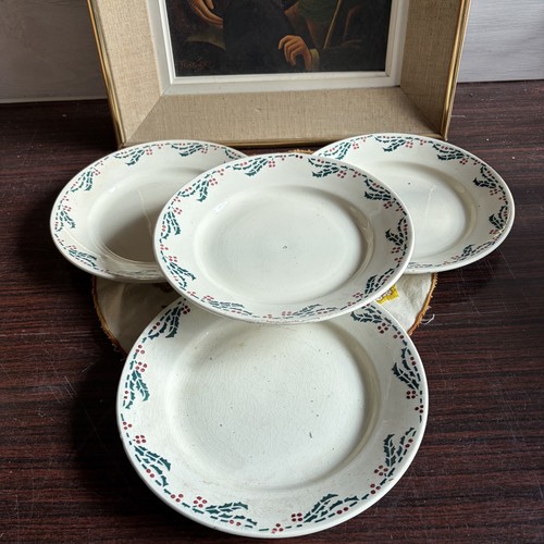 Anciennes assiettes plates - 4,