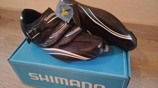 Chaussures cycliste route Shimano R087 noir et bleu taille 44 + Pédales + cales