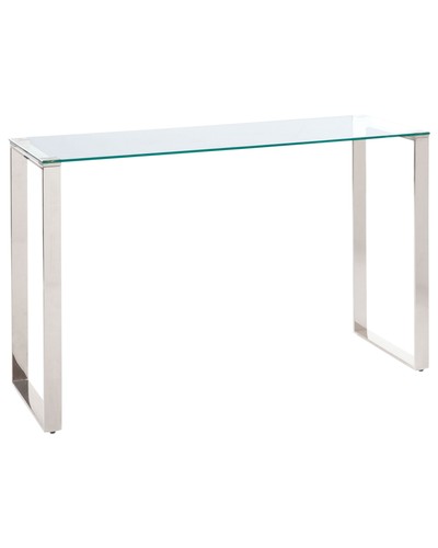 Console argentée acier et - en,