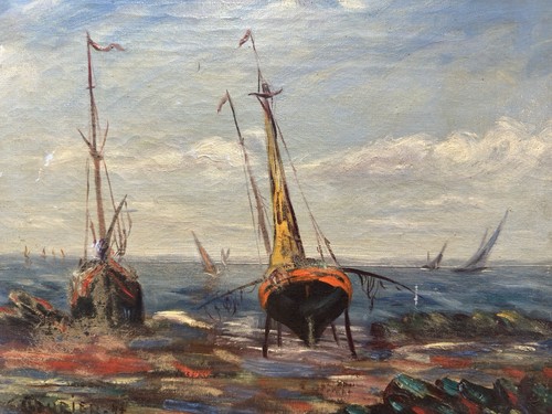 Marine aux barques échouées