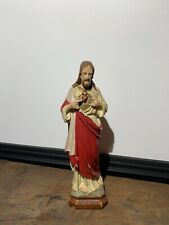 Statue ancienne sacré cœur jésus christ made in France PIERACCINI 