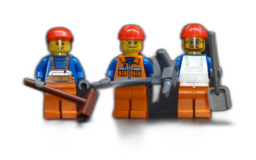 Figurine lego ouvrier chantier - figurine,