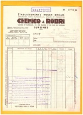 SURESNES (92) USINE / PIECES AUTOMOBILES "CHEMICO & ROBRI / Roger BRILLIE" 1943