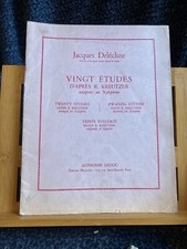 Jacques Delécluse 20 études pour xylophone d'après Kreutzer partition ed. Leduc