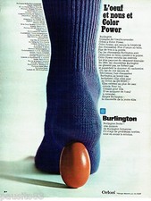 PUBLICITE ADVERTISING 096  1971  Les chaussettes homme Burlington