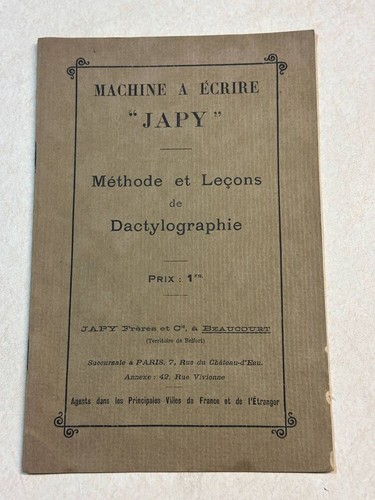 Machine écrire japy - machine, a