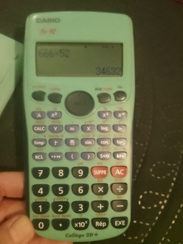 Casio collège 2d - fx-92,