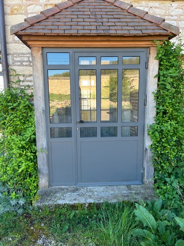 Porte metalique vitree - metalique,