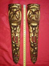 C5T4- Jolie paire ornement décoratif en bronze de meuble commode EMPIRE 1