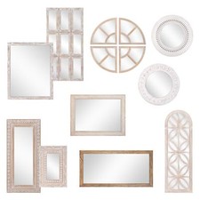 Miroir mural cadre en bois tropical aspect rustique différents modèles au choix