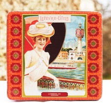 Boîte publicitaire biscuits