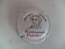 capsule Thierry HOTTE, 15 ans fond blanc, restaurant Pick Wick, N°15, rare